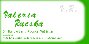 valeria rucska business card
