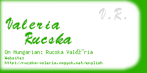 valeria rucska business card